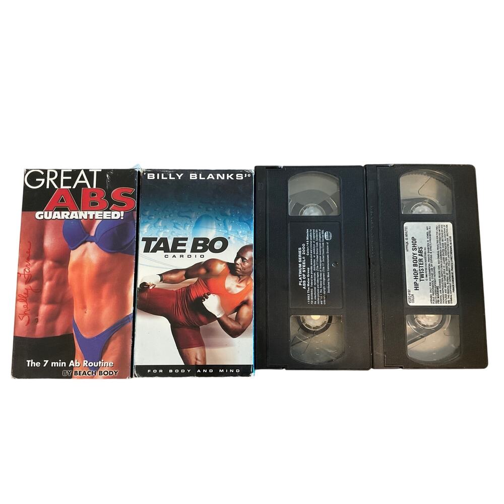 VHS Exercise VideosSet of 4